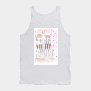 sport, sports, golf, golf club, elite, watercolor, sketch, Illustration Tank Top